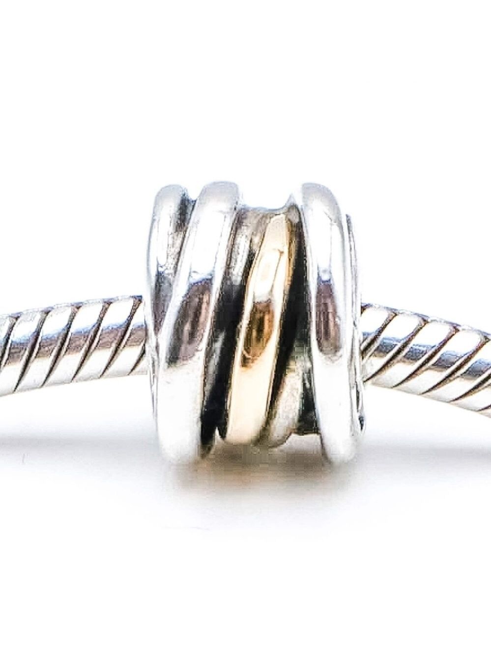Pandora Ring Cluster Sterling Silver And 14k Gold Charm retired